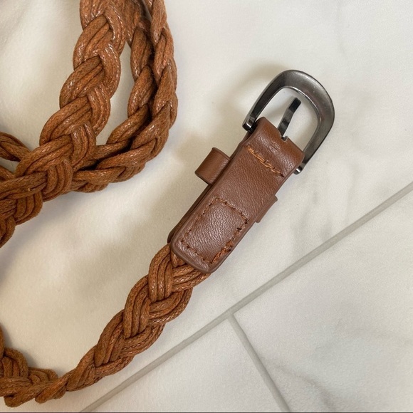 Vegan Leather 44" Tan Braided Boho Belt - Picture 4 of 11
